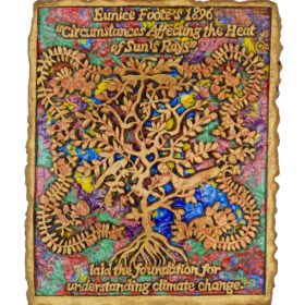 carved encaustic painting