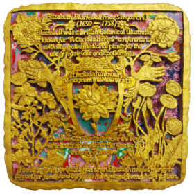 carved encaustic on panel