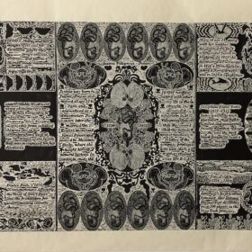 balck and white woodcut