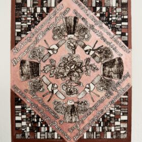 etching with watercolor